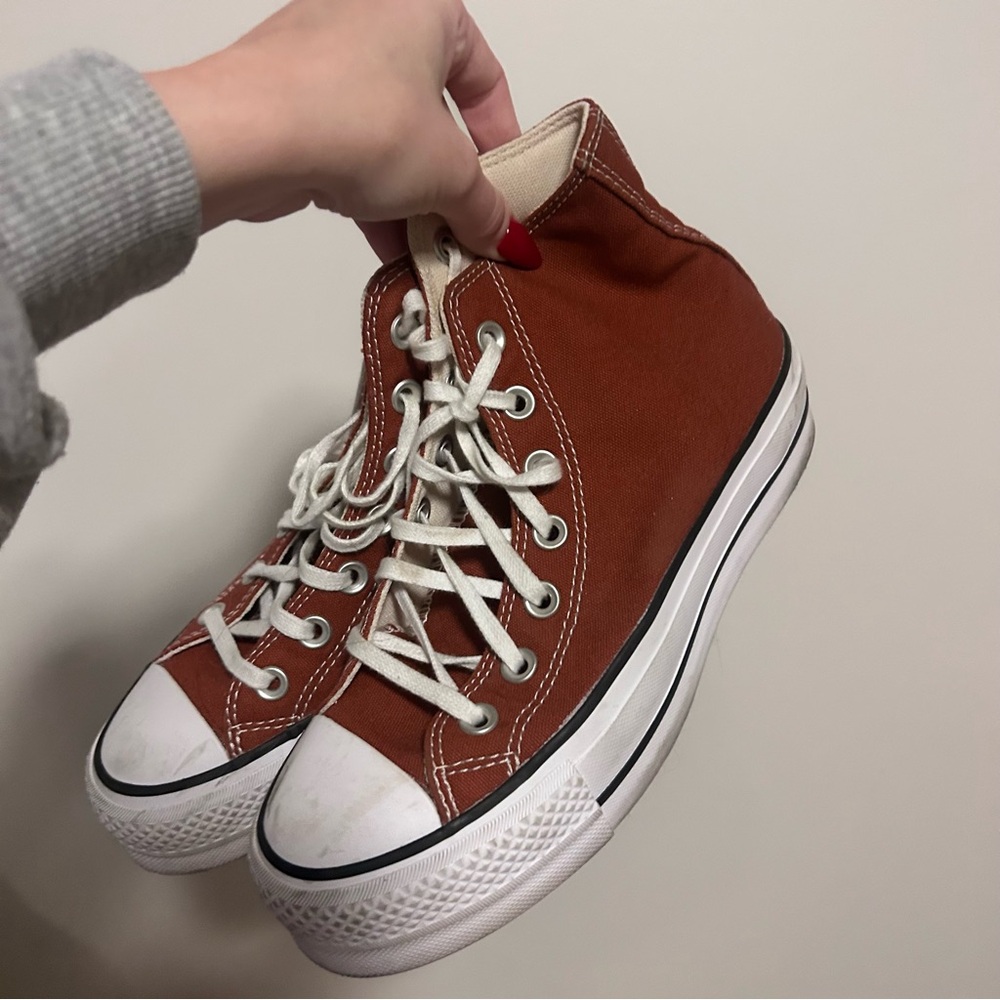 maroon platform converse